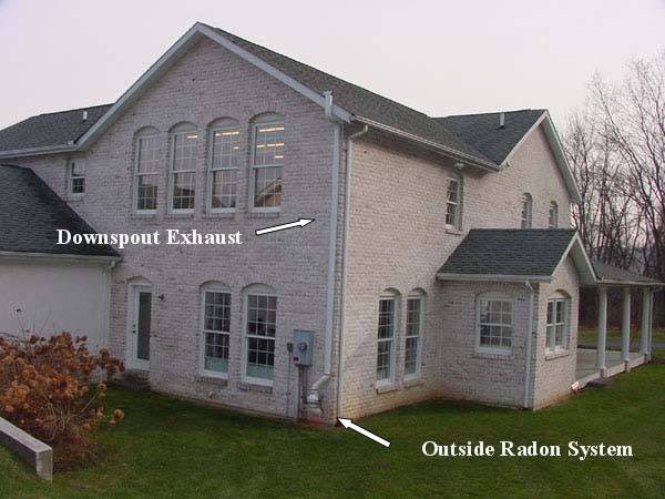 Outside radon system